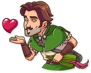 😘 heart, man, kiss, love, cartoon, affection telegram sticker