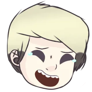 😂 crying, emotions, sad, face, cartoon, sticker, illustration telegram sticker