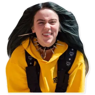 🧛‍♀️ Billie Eilish певец, музыкант, портрет, поп-звезда, знаменитость telegram sticker