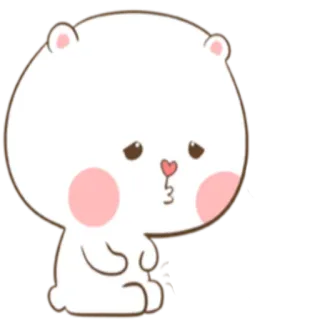 ☹️ carino, orso, cartone animato, adesivo telegram sticker