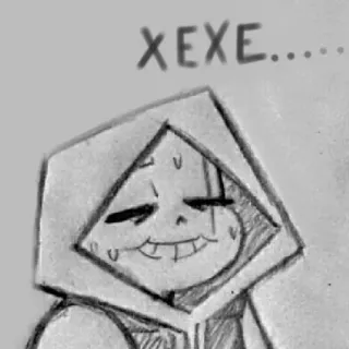 💦 Sans XEXE... skeleton, smirk, sweat, hoodie, videogame telegram sticker