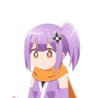 🤨 Anime, Manga, fioletowe włosy, dziewczyna, ninja telegram sticker