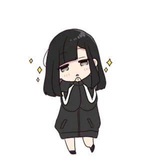 ☺️ Anime, Chica, Linda, Chibi, Kawaii, Manga, Brillo whatsapp sticker