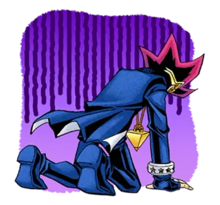 😩 Yami Yugi Yu-Gi-Oh! Yami Yugi, Yu-Gi-Oh!, Anime, Manga, Duel Monsters, Postać telegram sticker