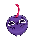 ☺️ ciliegia, frutta, carino, kawaii, sticker, cartone animato telegram sticker