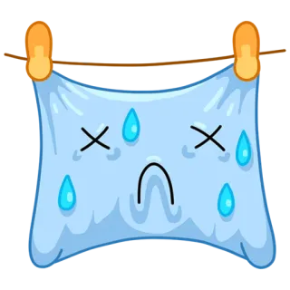 😲 sedih, sprei, kain, tergantung, air mata, menangis whatsapp sticker