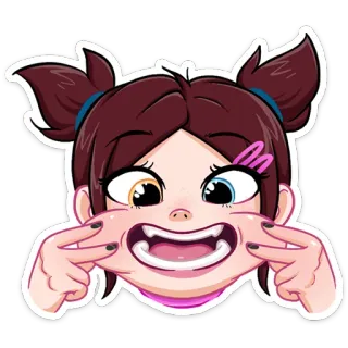 😬 cartoon, funny, expression, sticker telegram sticker