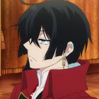 🌑 anime, character, portrait, manga, illustration, animated, anime boy telegram sticker