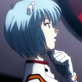 💙 Rei Ayanami Neon Genesis Evangelion anime, girl, eva, evangelion, rei, ayanami telegram sticker