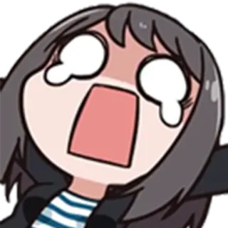 😵 アニメ, 漫画, 怖い, ショック, 感情, 反応, びっくり whatsapp sticker
