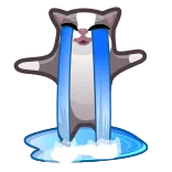 😭 piangere, triste, animale, gatto, lacrime telegram sticker