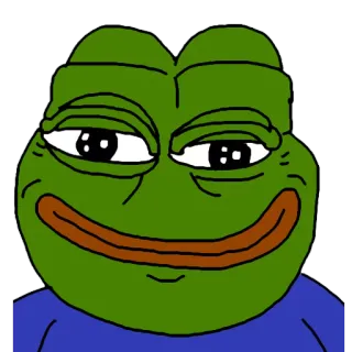 😊 Pepe the Frog pepe, grenouille, mème, culture web, dessin animé telegram sticker