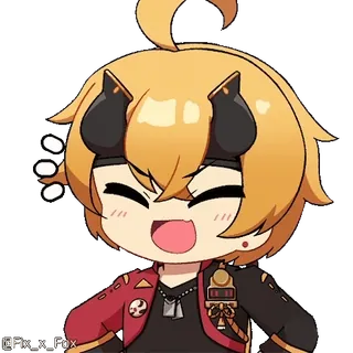 😂 @FIX-X-FOX anime, chibi, cute, character, sticker telegram sticker