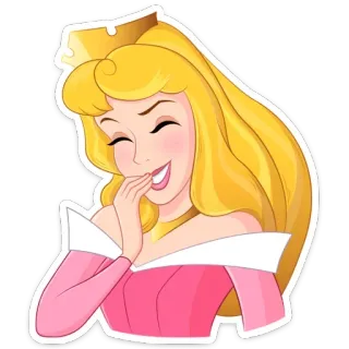 😆 Aurora princesa, disney, desenho animado, bela adormecida, loira telegram sticker
