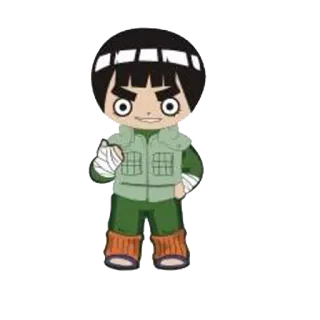 👍 Rock Lee Naruto Anime, Manga, Artes marciales, Dibujos animados, Sticker telegram sticker