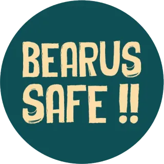 💪 BEARUS SAFE !! bear, safety, protection, cute, animal, wildlife telegram sticker