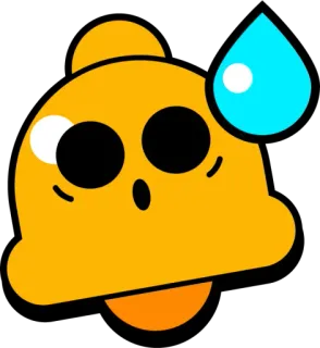 😰 ブロスタ, ベル, びっくり, 絵文字, アニメ telegram sticker