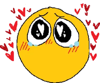 😍 emoji, coração, amor, fofo, triste whatsapp sticker
