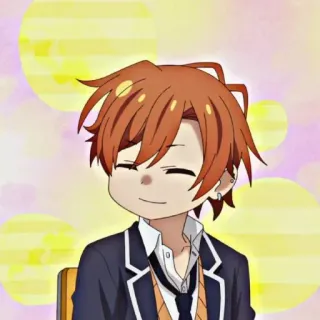 😄 animé, garçon, souriant, mignon, dessin animé telegram sticker