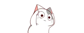 😨 gato, chocado, surpreso, animal, desenho animado, adesivo telegram sticker
