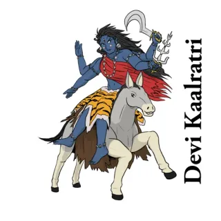 🕉️ Kaalratri Devi Kaalratri Diosa hindú, Kaalratri, Devi, Religión, Deidad, Mitología india whatsapp sticker