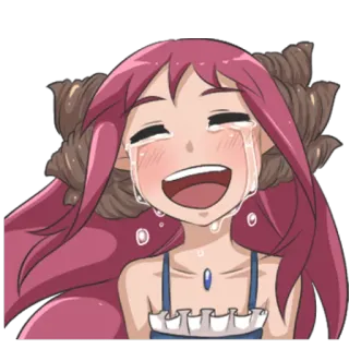 😭 crying, anime, demon, sad, tears telegram sticker
