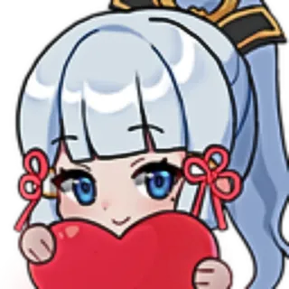♥️ Ayaka Kamisato Genshin Impact anime, jogo, Kamisato Ayaka, Genshin Impact, fofo telegram sticker