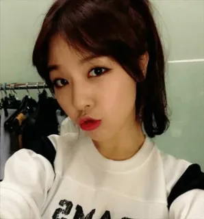 🌸 mujer, coreana, retrato, selfie, asiática, belleza telegram sticker