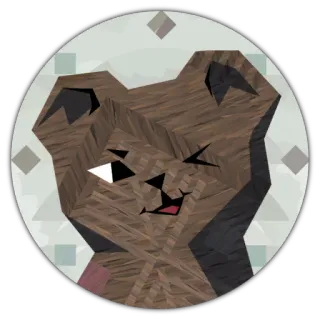 😶 bear, animal, cute, cartoon telegram sticker