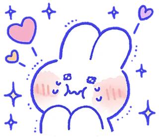 ❤️ lapin, mignon, coeur, amour, adorable, kawaii telegram sticker
