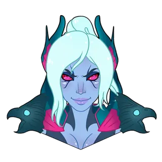 😏 pegatina, mujer, fantasía, femenino, anime, gótico whatsapp sticker