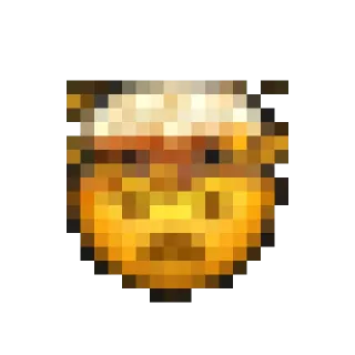 🤯 pixel art, emoji, grumpy, face telegram sticker