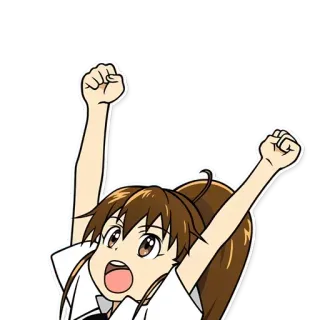 🤩 anime, girl, celebration, excitement, cartoon, happy telegram sticker