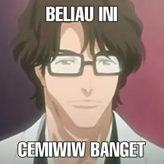 🗿 Sosuke Aizen Bleach BELIAU INI
CEMIWIW BANGET Anime, Meme, Aizen, Bleach, Engraçado telegram sticker