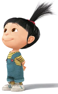 😜 Agnes Despicable Me cartoon, girl, cute, animated, character telegram sticker