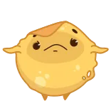 🤷♂️ かわいい, ブロブ, 黄色, 悲しい, アニメ, キャラクター telegram sticker