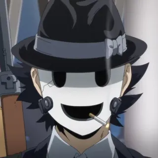 🚬 anime, mask, hat, cigarette, character telegram sticker