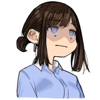 😍 Аниме, Женщина, Мультфильм, Персонаж, Выражение telegram sticker