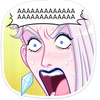 😳 AAAAAAAAAAAAAAAAA AAAAAAAAAAAAAAAAAA grito, terror, surpresa, ansiedade, estresse, desenho animado, choque whatsapp sticker