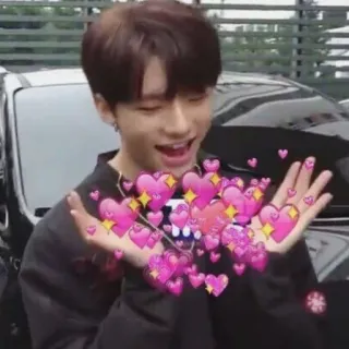 🍫 corações, kpop, amor, fofo, brilhos whatsapp sticker