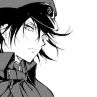 😠 Anime, Manga, Personaje, Blanco y negro telegram sticker