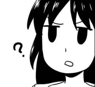 ❔ pregunta, confundido, anime, manga, inseguro telegram sticker