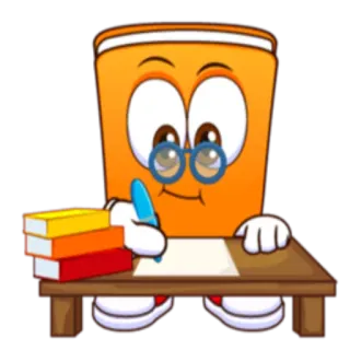 📚 книга, письмо, образование, учеба, персонаж, мультфильм whatsapp sticker