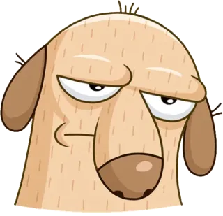 😒 собака, мультик, животное, питомец, смешной, милый, выражение, персонаж telegram sticker