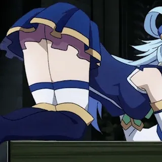🍑 Aqua Konosuba anime, girl, aqua, konosuba telegram sticker