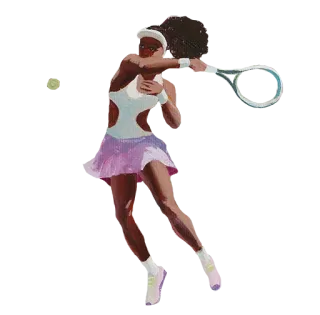 🎾 tennis, sports, athlete, tennis player, racquet, serve telegram sticker