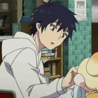 ☁️ Rin Okumura Blue Exorcist Anime, Blue Exorcist, Rin Okumura, Shonen telegram sticker