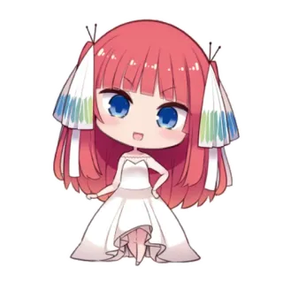 💜 Anime, Chibi, Lucu, Gadis, Gaun, Kartun whatsapp sticker