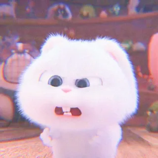 🐰 Snowball The Secret Life of Pets kelinci, imut, lembut, hewan peliharaan, binatang telegram sticker