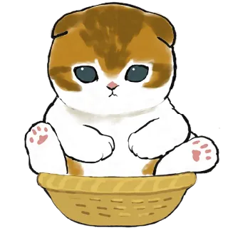 🥺 猫, 小猫, 可爱, 动物, 篮子, 宠物, 萌 telegram sticker